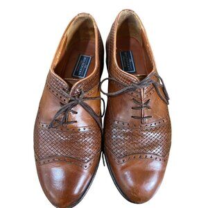 vintage Bostonian Florentine brown leather oxfords 8.5W 8 1/2 wide